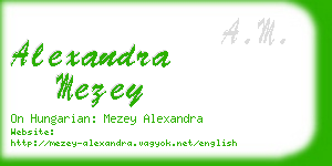 alexandra mezey business card